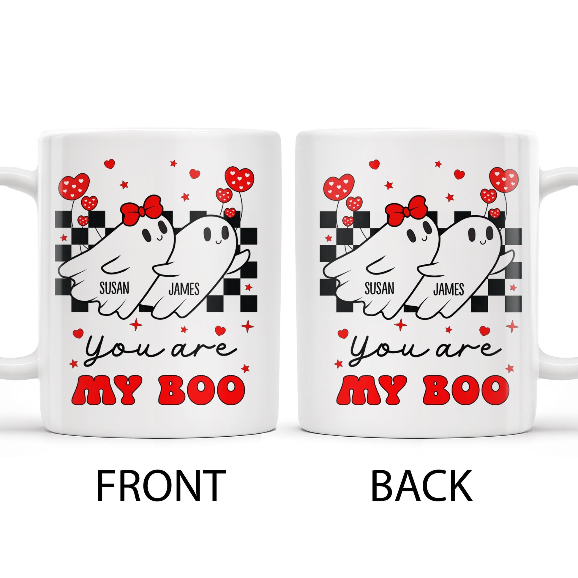 You Are My Boo Ghosts And Hearts Mug Design