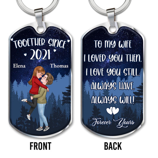 Together Since, Night Forest Starry Sky, Couple Embracing