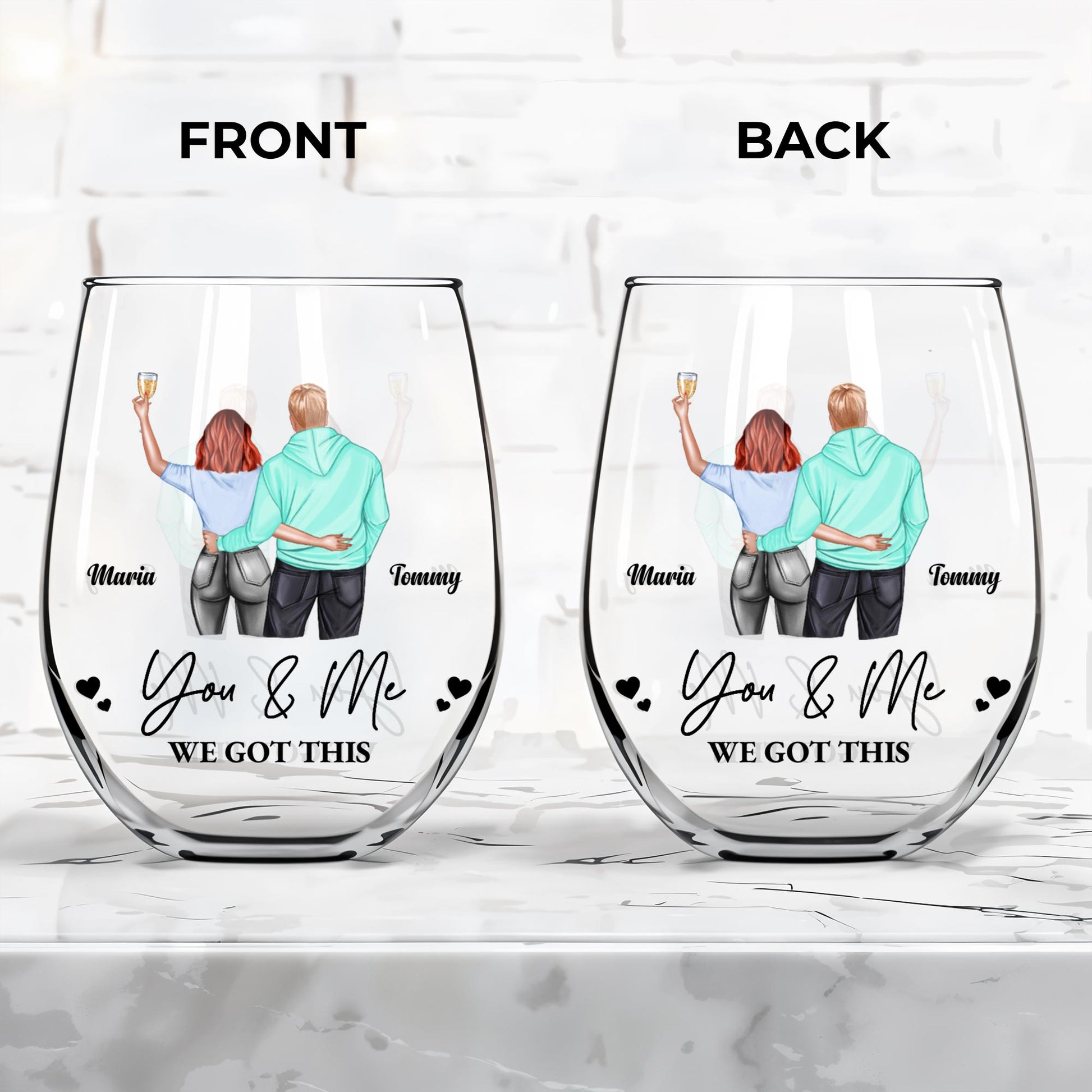 You & Me, We Got This, Couple Embrace Design