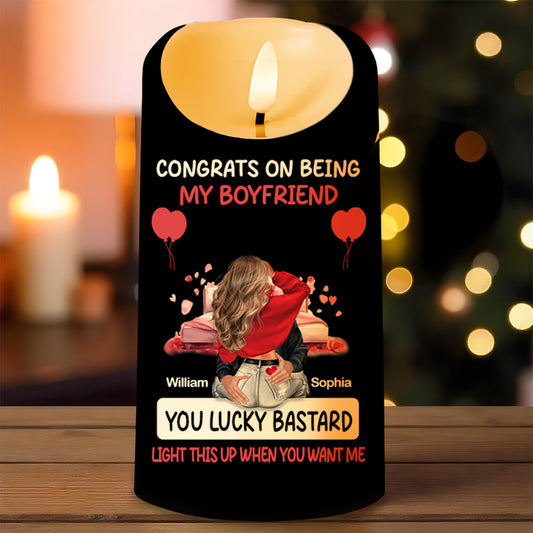 Congrats On Being My Boyfriend Lucky Individual Candle