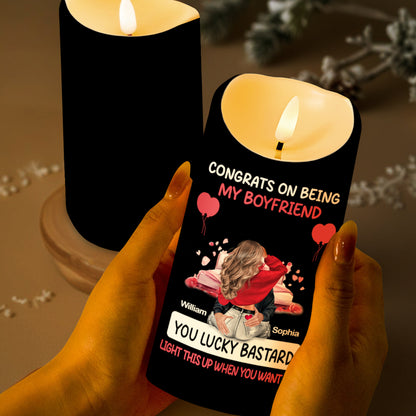 Congrats On Being My Boyfriend Lucky Individual Candle
