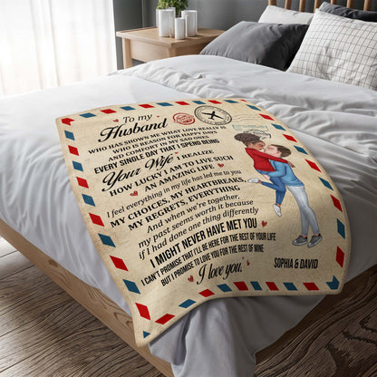 To My Husband Amazing Life Love Expression Blanket - Personalized Custom Blanket - CPL269_BLK