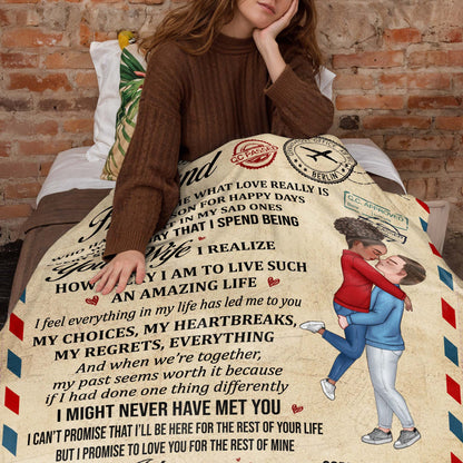 To My Husband Amazing Life Love Expression Blanket - Personalized Custom Blanket - CPL269_BLK