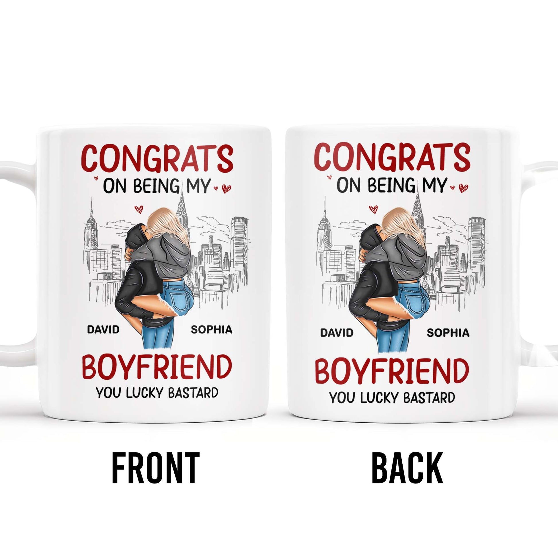 Congrats On Being My Boyfriend City Skyline Mug