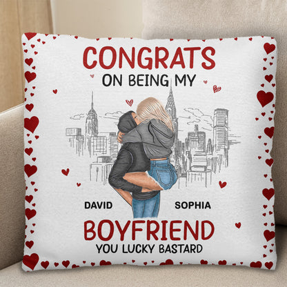 Congrats On Being My Boyfriend, Cityscape and Hearts Design