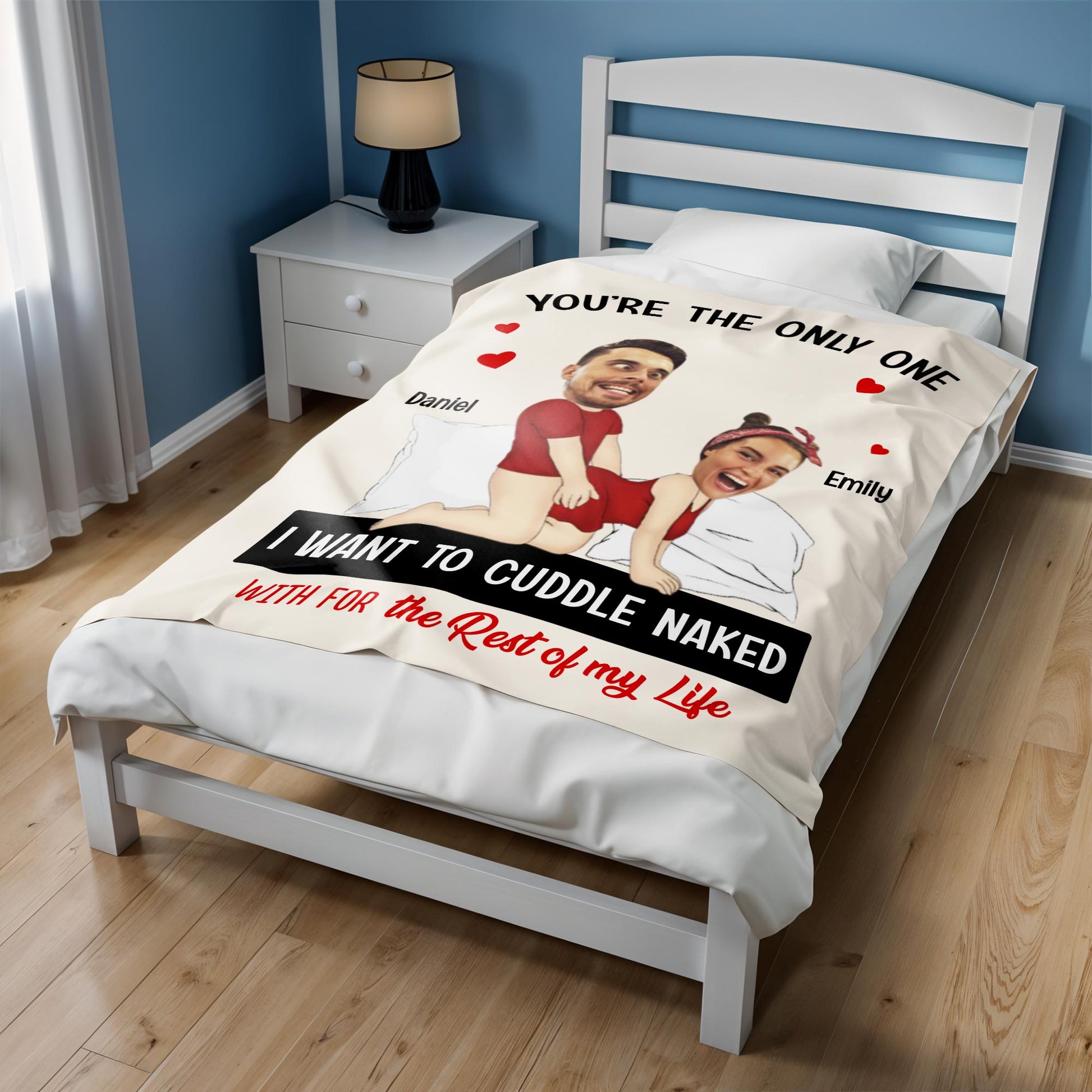 Cuddle Naked For Life Quote With Hearts And Cartoon Faces