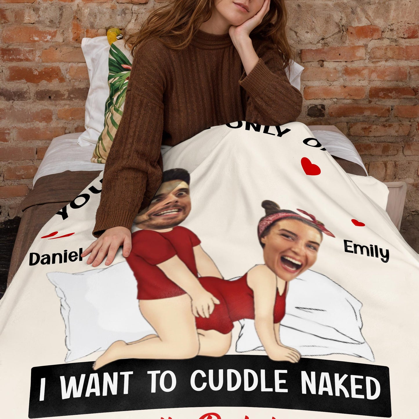 Cuddle Naked For Life Quote With Hearts And Cartoon Faces