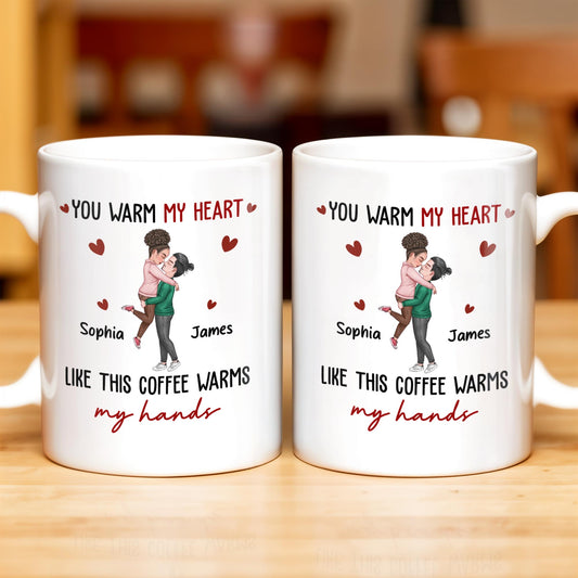 Warm My Heart Coffee Warms My Hands Mug