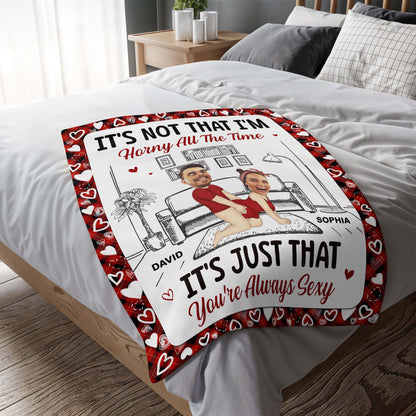 Always Irresistible Couple Cartoon Illustrated Custom Blanket