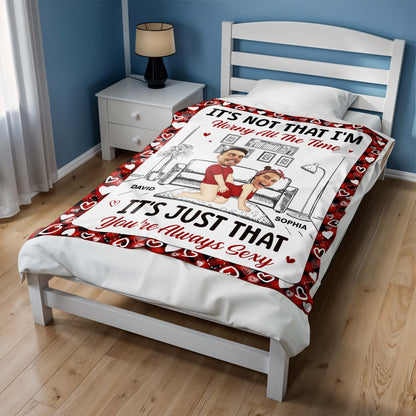 Always Irresistible Couple Cartoon Illustrated Custom Blanket