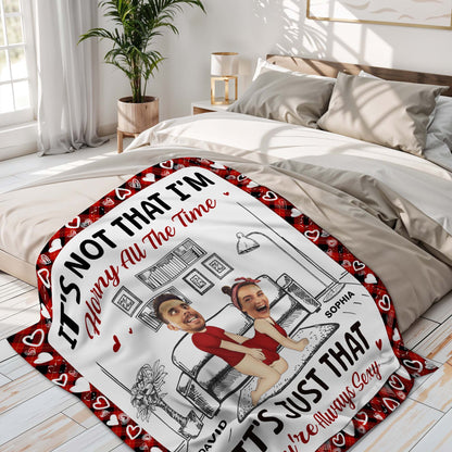 Always Irresistible Couple Cartoon Illustrated Custom Blanket