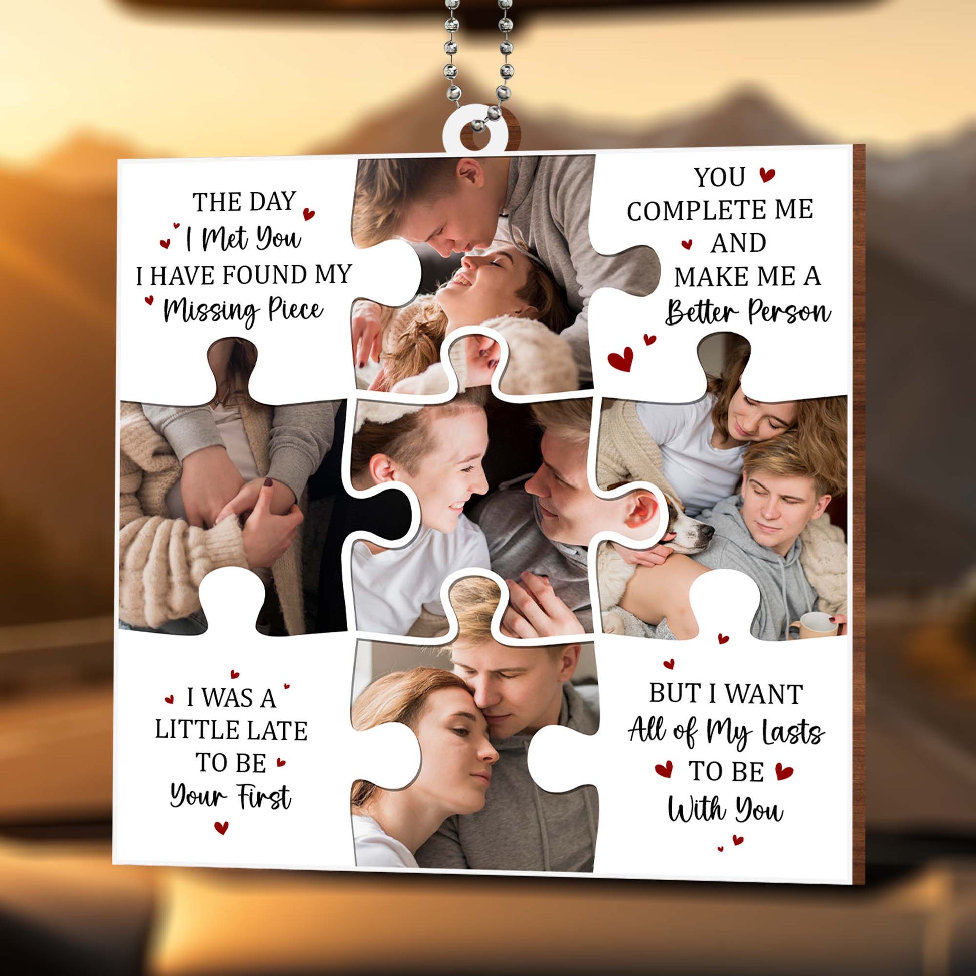 Found My Missing Piece, Puzzle Heart Themed Custom Ornament