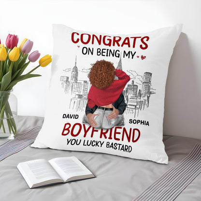 Congrats On Being My Boyfriend, Cityscape Embrace Pillow