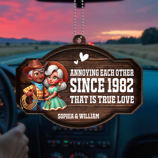 Annoying Each Other Since [Year] That Is True Love Ornament - Personalized Custom Wood Ornament, Car Hanging Ornament - CPL309_WCA