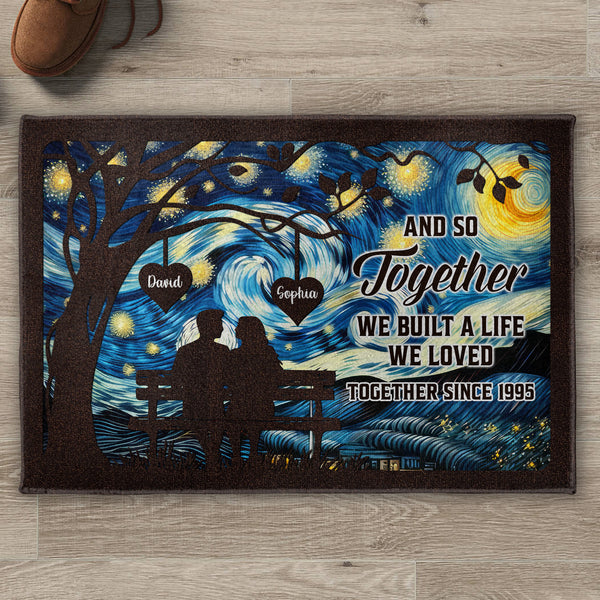 Together We Built A Love Night Sky Bench Couple