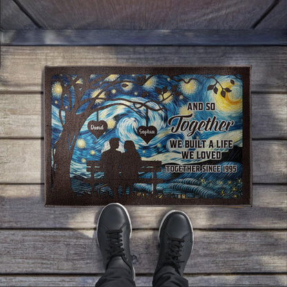 Together We Built A Love Night Sky Bench Couple