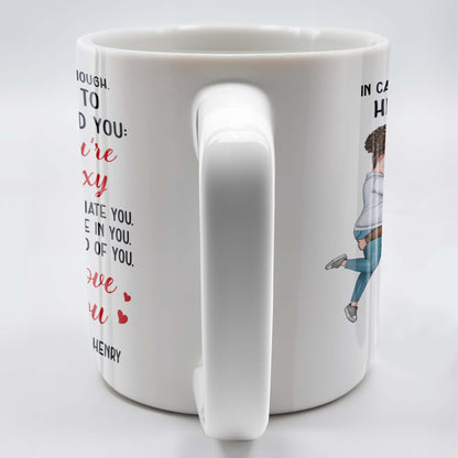 Romantic Couple Hugging Reminder I Love You Mug