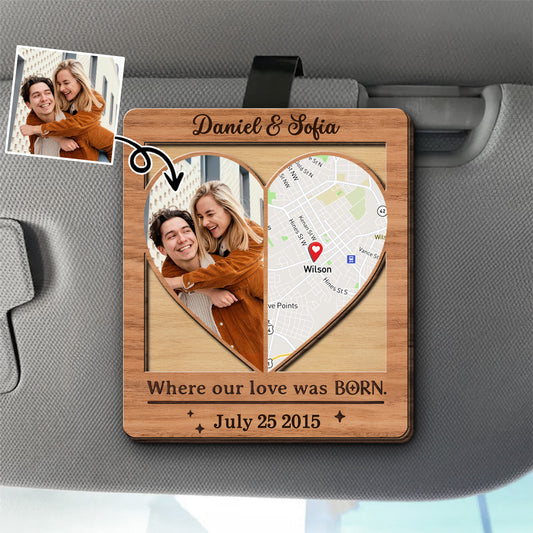 Where Our Love Was Born Heart Map Photo Frame