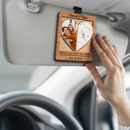 Where Our Love Was Born Heart Map Photo Frame