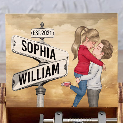 Timeless Embrace Moment Forever Captured Street Signs Design
