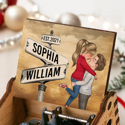 Timeless Embrace Moment Forever Captured Street Signs Design