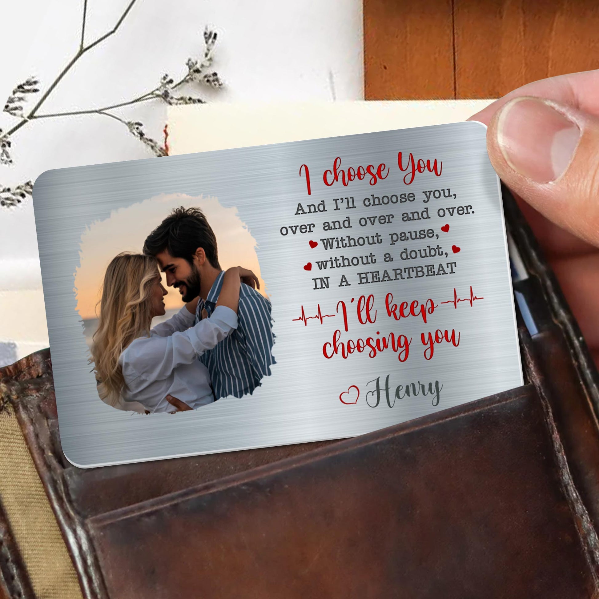 I Choose You Over And Over Heartbeat Gift