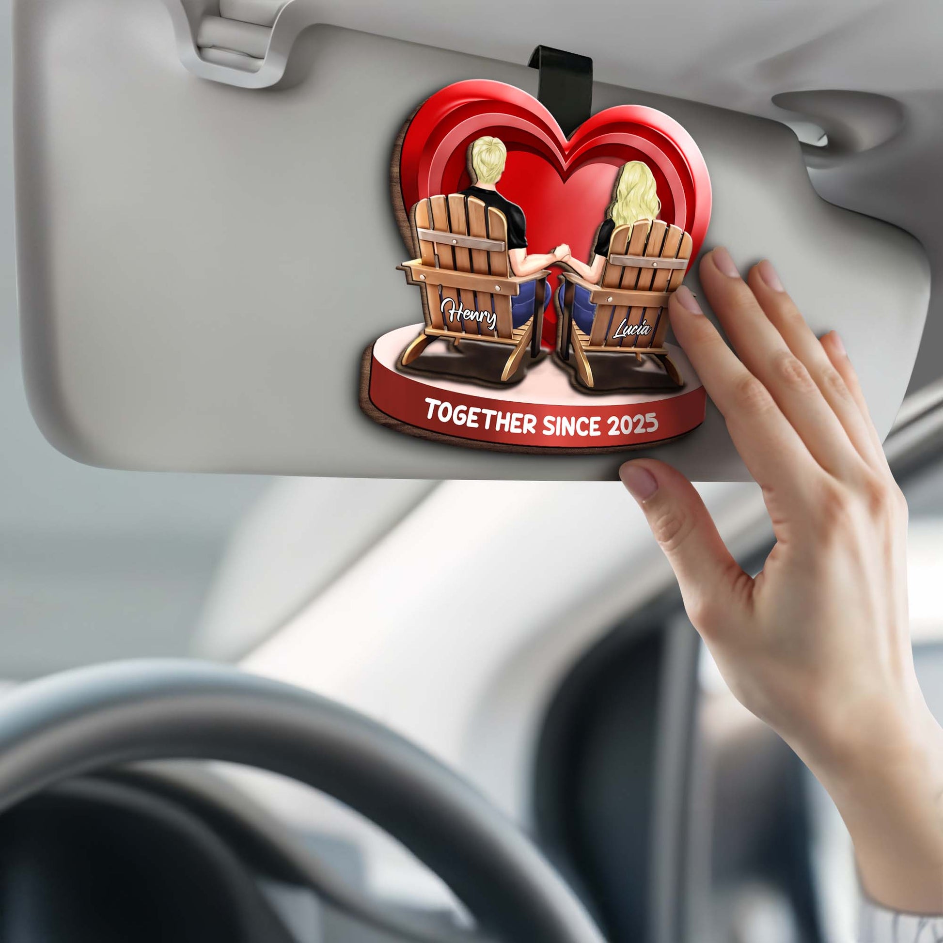 Together Since [Year] Holding Hands Heart Design