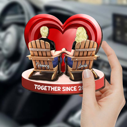 Together Since [Year] Holding Hands Heart Design