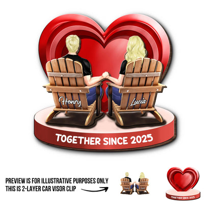 Together Since [Year] Holding Hands Heart Design