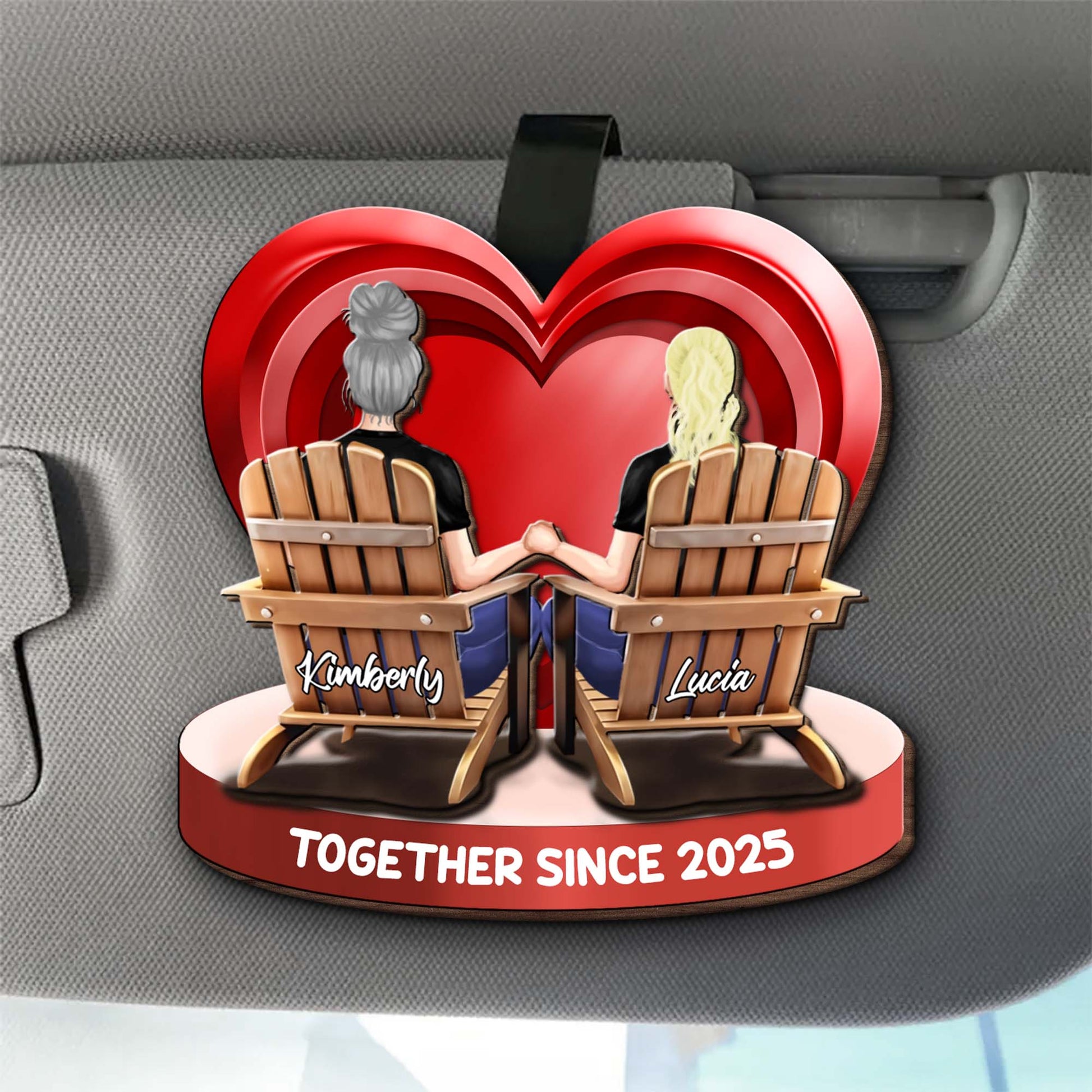 Together Since [Year] Holding Hands Heart Design