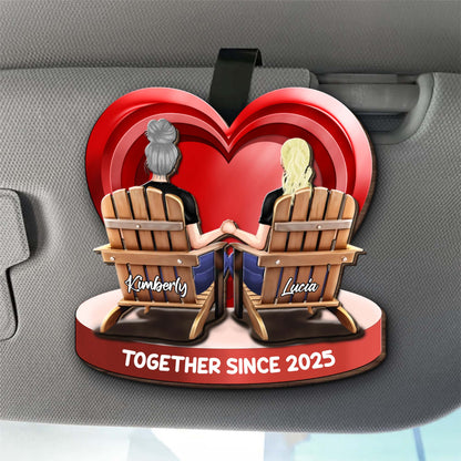 Together Since [Year] Holding Hands Heart Design