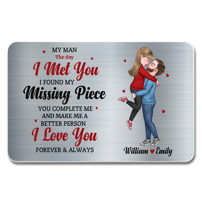The Day I Met You Forever And Always Love Message With Couple Design
