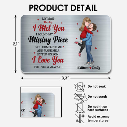 The Day I Met You Forever And Always Love Message With Couple Design