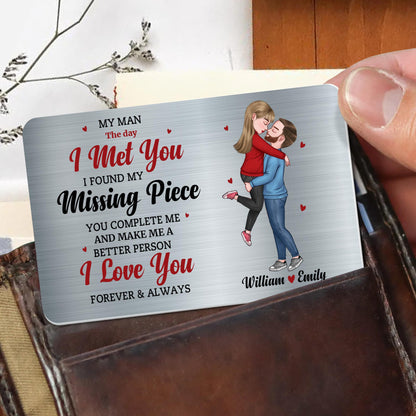 The Day I Met You Forever And Always Love Message With Couple Design