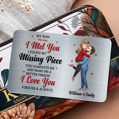 The Day I Met You Forever And Always Love Message With Couple Design