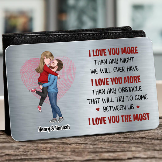 I Love You More Than Any Night, Couple Embrace With Heart