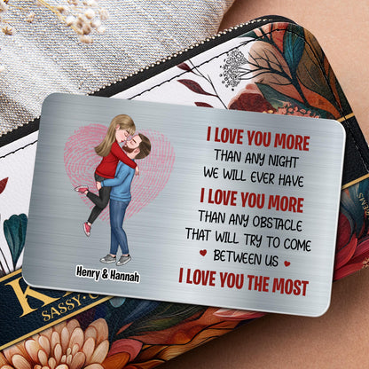 I Love You More Than Any Night, Couple Embrace With Heart