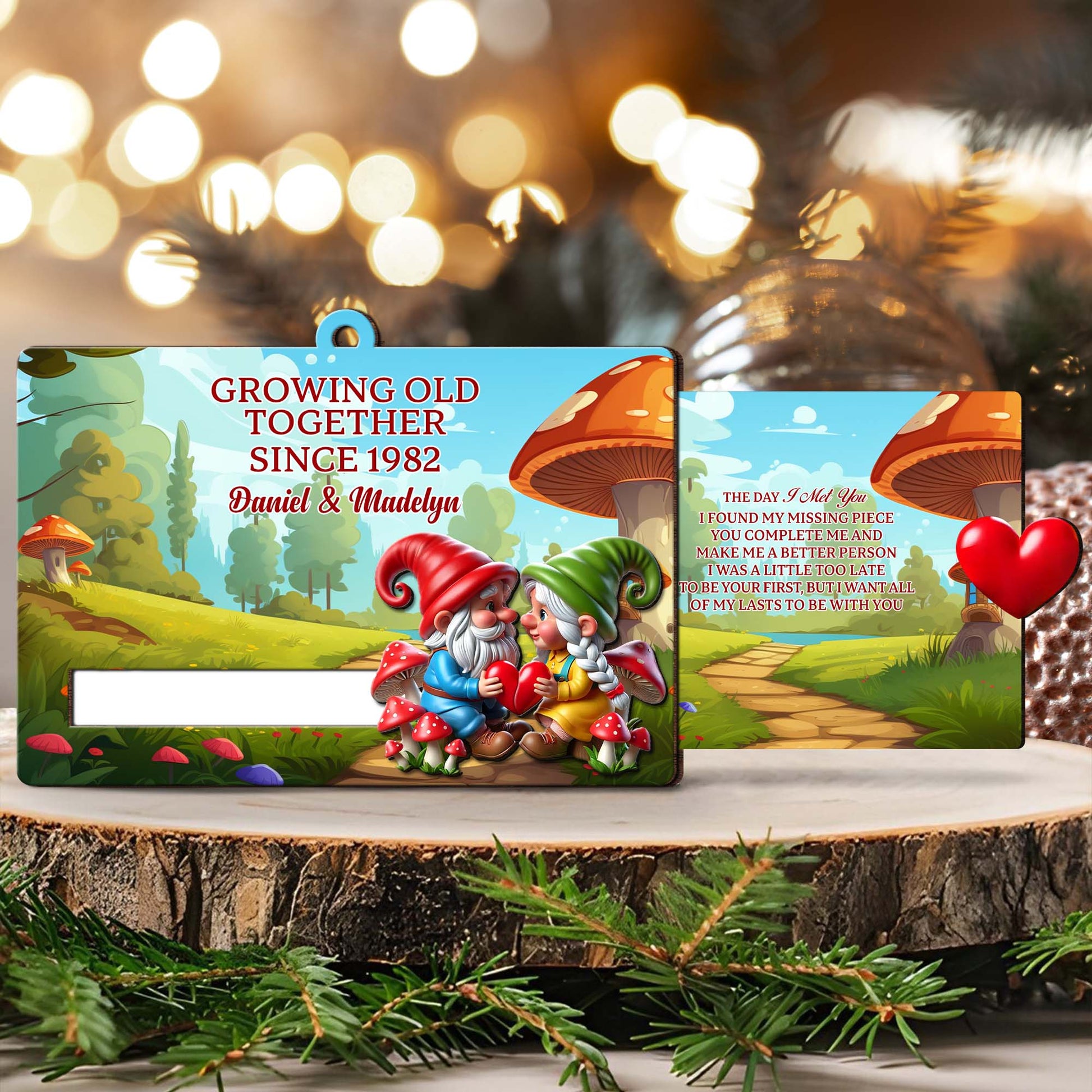 Growing Old Together Missing Piece Love Quote With Gnomes