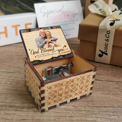God Blessed You Led Me Straight to You Photo Frame Music Box