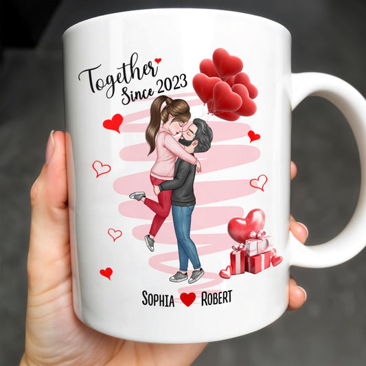 Together Since Custom Year With Heartfelt Gifts - Personalized Custom Coffee Mug - CPL330_MG