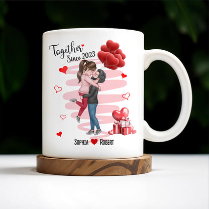 Together Since Custom Year With Heartfelt Gifts - Personalized Custom Coffee Mug - CPL330_MG