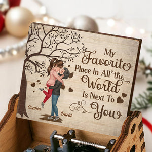 Favorite Place Next To You With Tree And Hearts