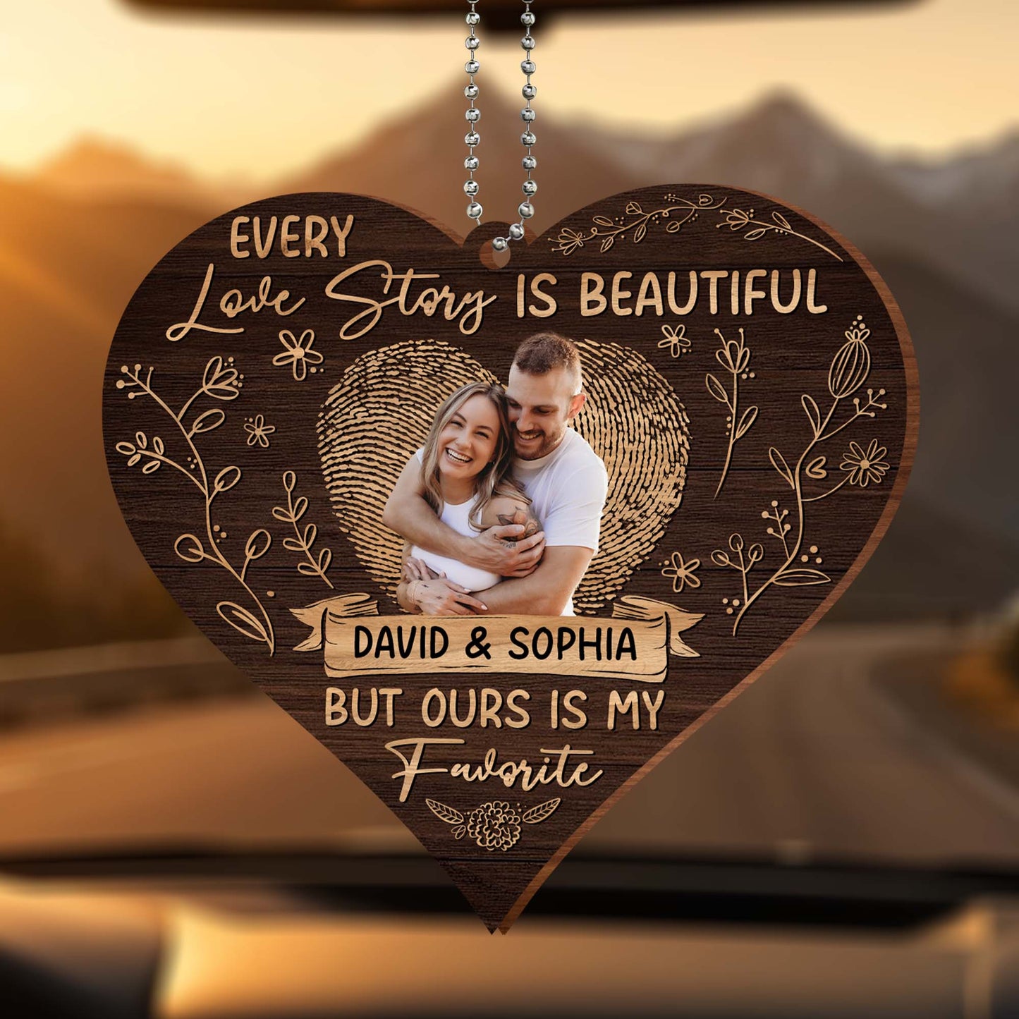 Every Love Story Is Beautiful But Ours Is My Favorite With Floral Heart