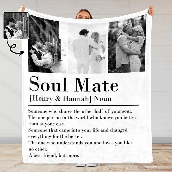 Soul Mate Definition Custom Throw Blanket