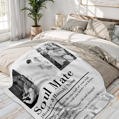 Soul Mate Definition Custom Throw Blanket