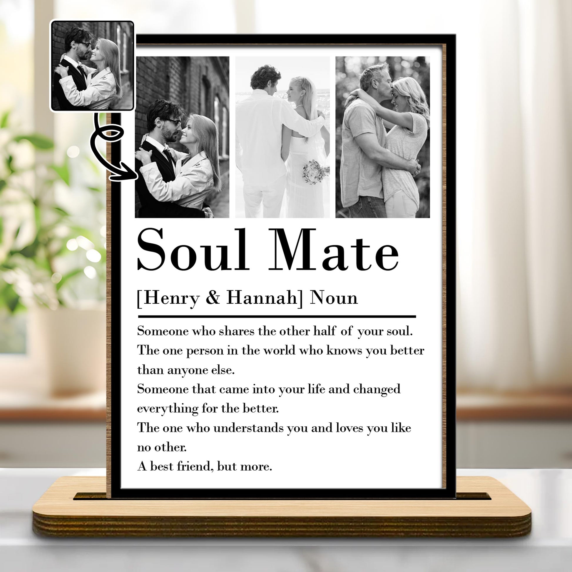 Soul Mate Definition Photo Collage Personalized Plaque