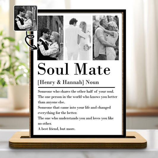 Soul Mate Definition Photo Collage Personalized Plaque