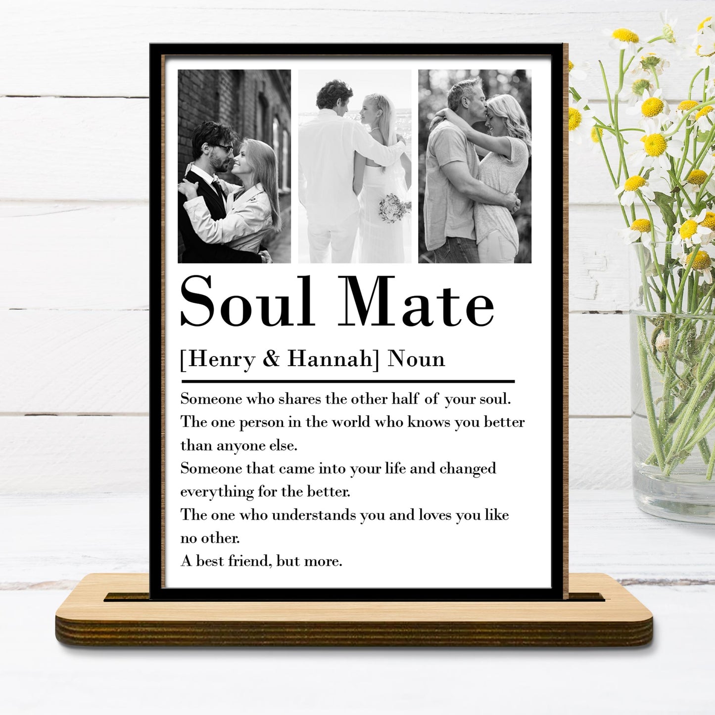 Soul Mate Definition Photo Collage Personalized Plaque