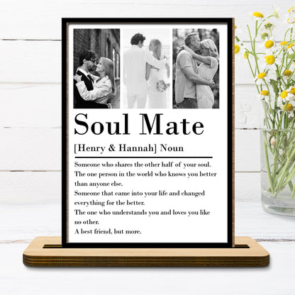 Soul Mate Definition Photo Collage Personalized Plaque