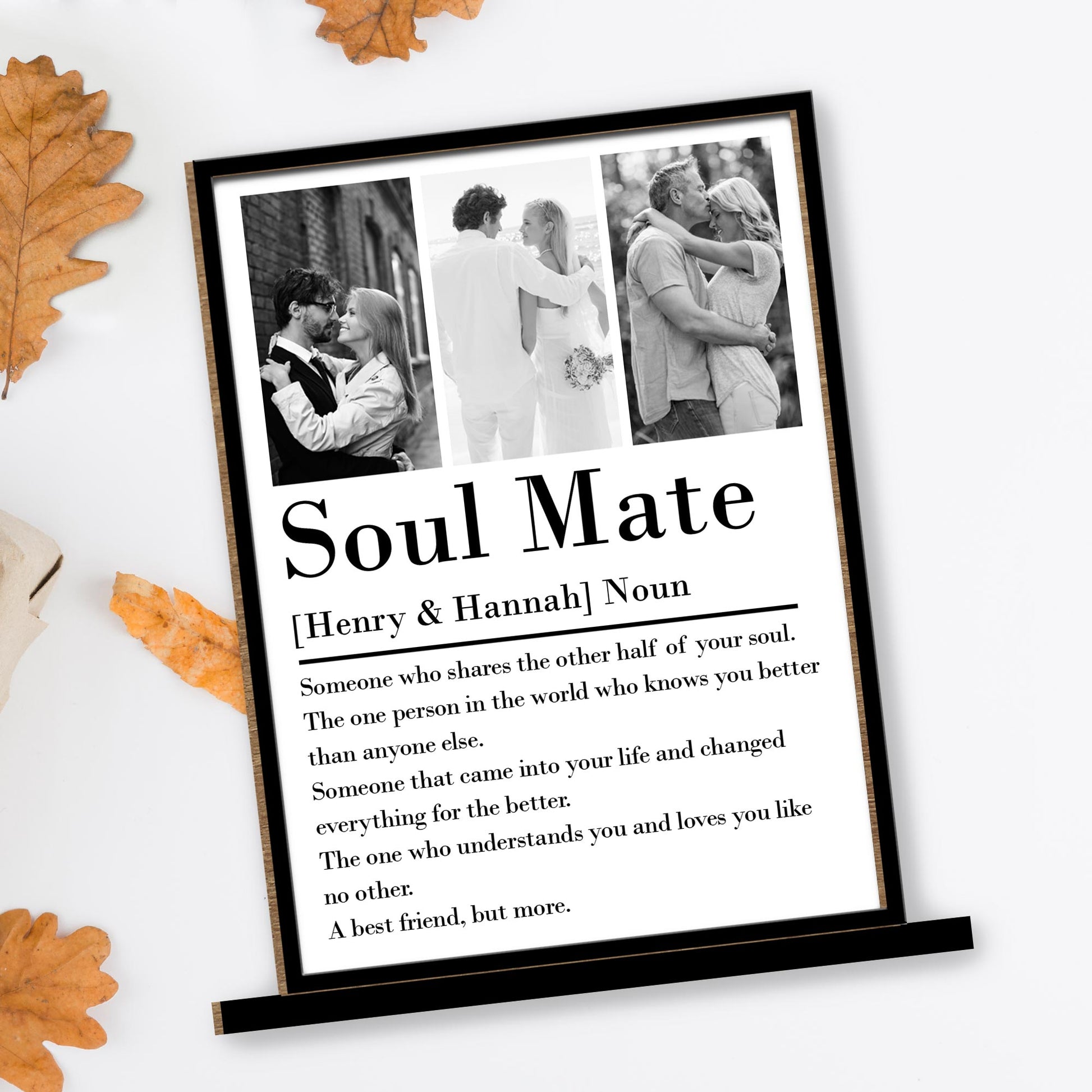 Soul Mate Definition Photo Collage Personalized Plaque